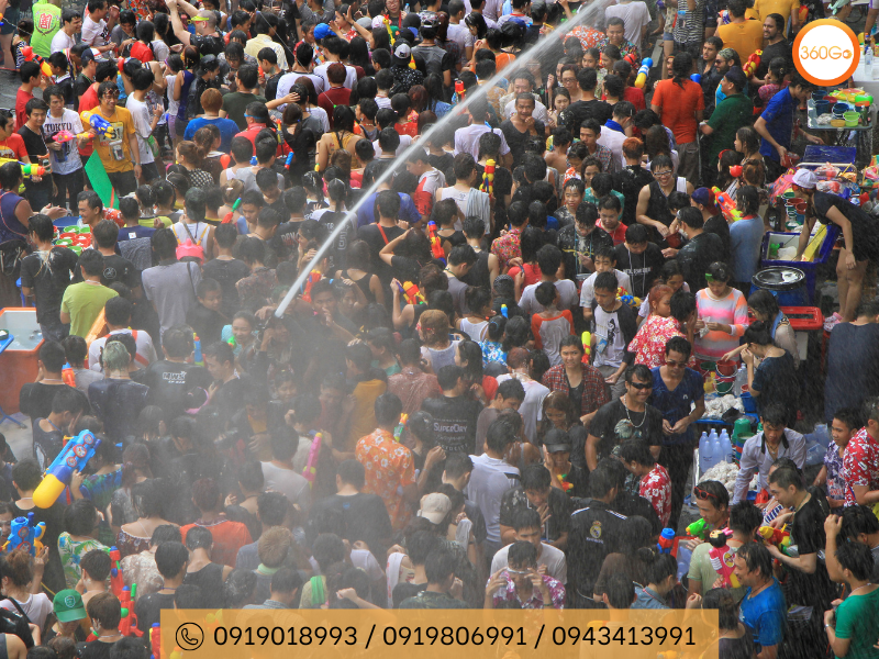 Khao San Road trở thành tâm điểm của lễ hội té nước - Du lịch 360Go